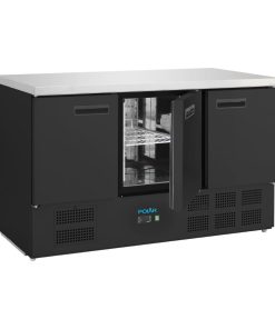 Polar G-Series Triple Door Counter Fridge Black 400Ltr (PG023)