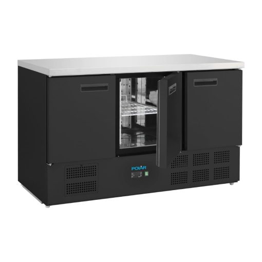 Polar G-Series Triple Door Counter Fridge Black 400Ltr (PG023)
