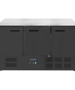Polar G-Series Triple Door Counter Fridge Black 400Ltr (PG023)