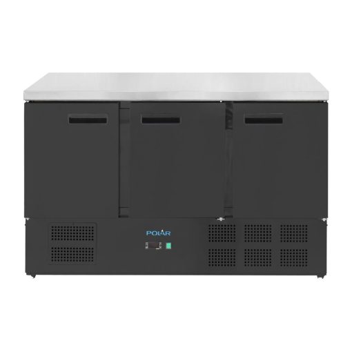 Polar G-Series Triple Door Counter Fridge Black 400Ltr (PG023)