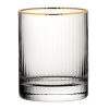 Utopia Hayworth Double Old Fashioned Gold Rim Glasses 325ml 6 Pack (DZ444)