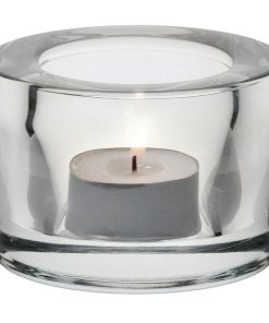 Utopia Chunky Clear Tealight Holders 12 Pack (FG056)