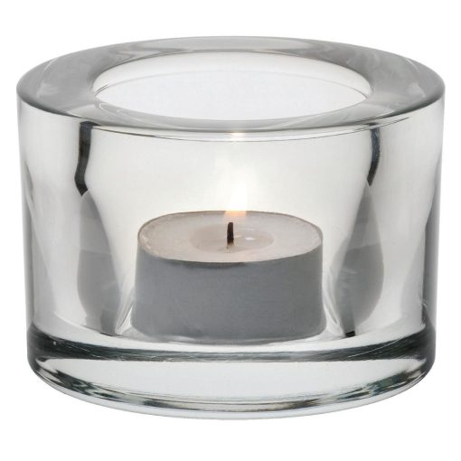 Utopia Chunky Clear Tealight Holders 12 Pack (FG056)