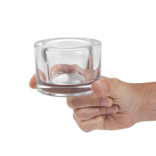 Utopia Chunky Clear Tealight Holders 12 Pack (FG056)