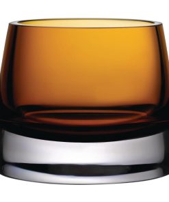 Utopia Joy Votive Glasses Amber 80mm 6 Pack (FH765)