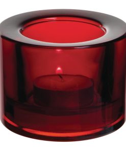 Utopia Chunky Red Tealight Holders 12 Pack (FJ255)