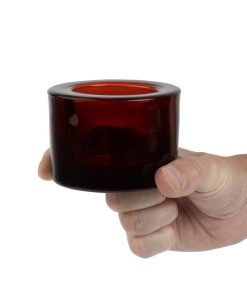 Utopia Chunky Red Tealight Holders 12 Pack (FJ255)
