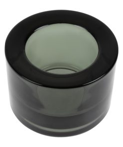 Utopia Chunky Black Tealight Holders 12 Pack (FJ256)