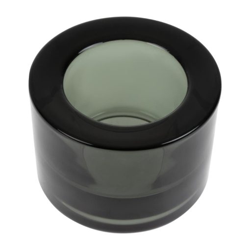 Utopia Chunky Black Tealight Holders 12 Pack (FJ256)