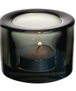 Utopia Chunky Black Tealight Holders 12 Pack (FJ256)