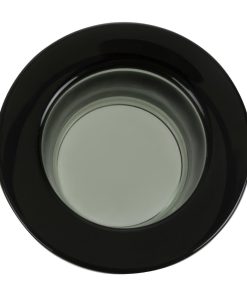 Utopia Chunky Black Tealight Holders 12 Pack (FJ256)