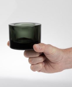 Utopia Chunky Black Tealight Holders 12 Pack (FJ256)