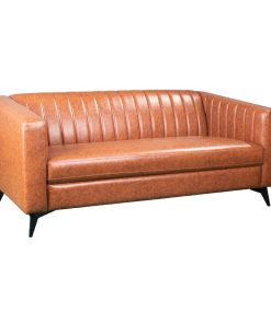 Capri 2 Seat Sofa in Bison Tan Vinyl (HP795)