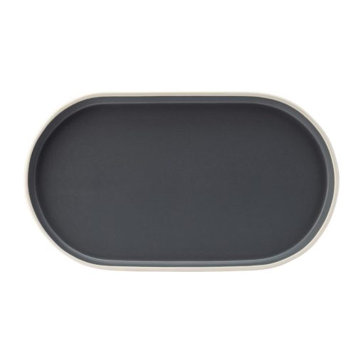 Utopia Forma Platters Charcoal 310x175mm 6 Pack (HX347)