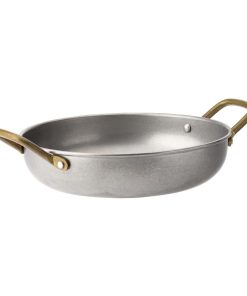 Utopia Vintage Brass Handled Dishes 195mm 6 Pack (HX604)