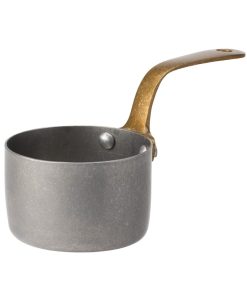 Utopia Vintage Steel Mini Saucepans 70mm 6 Pack (HX611)