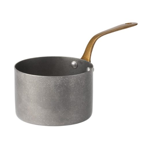 Utopia Vintage Steel Mini Saucepans 90mm (HX612)