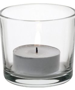 Utopia Alanya Glass Candle Holders 48 Pack (HX646)