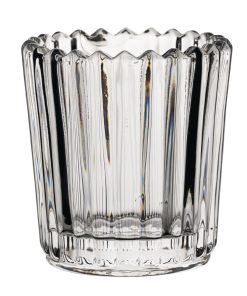 Utopia Large Ribbed Clear Nightlight Holders 6 Pack (HX653)