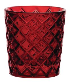 Utopia Criss Cross Red Nightlight Holders 12 Pack (HX655)