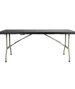Bolero Rectangular Centre Folding Table 6ft Black (HZ169)