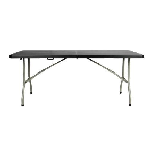 Bolero Rectangular Centre Folding Table 6ft Black (HZ169)