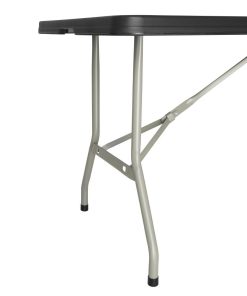 Bolero Rectangular Centre Folding Table 6ft Black (HZ169)