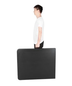 Bolero Rectangular Centre Folding Table 6ft Black (HZ169)