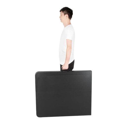 Bolero Rectangular Centre Folding Table 6ft Black (HZ169)