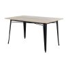 Bolero Bistro Dining Table Mango Wood Top Black Frame 1450mm (HZ808)