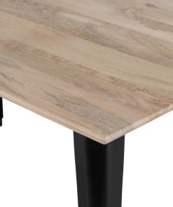 Bolero Bistro Dining Table Mango Wood Top Black Frame 1450mm (HZ808)