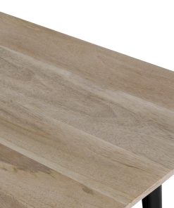Bolero Bistro Dining Table Mango Wood Top Black Frame 1450mm (HZ808)