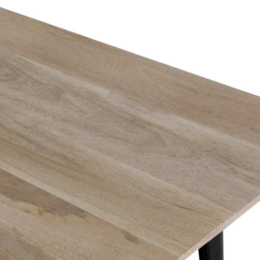 Bolero Bistro Dining Table Mango Wood Top Black Frame 1450mm (HZ808)