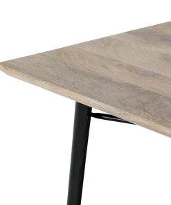 Bolero Bistro Dining Table Mango Wood Top Black Frame 1450mm (HZ808)