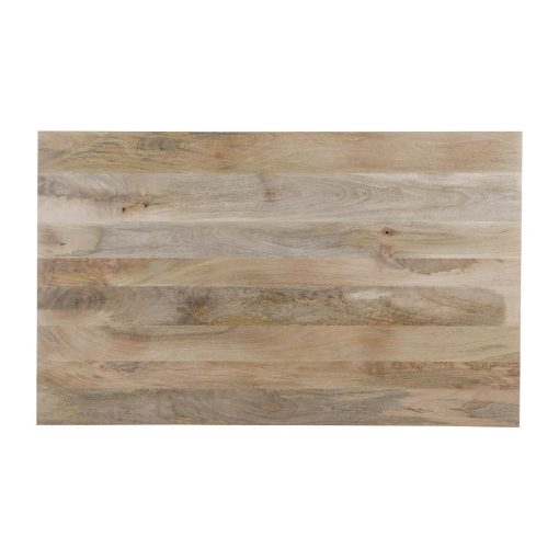 Bolero Bistro Dining Table Mango Wood Top Black Frame 1450mm (HZ808)