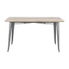 Bolero Bistro Dining Table Mango Wood Top Gunmetal Frame 1450mm (HZ809)