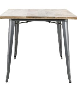Bolero Bistro Dining Table Mango Wood Top Gunmetal Frame 1450mm (HZ809)
