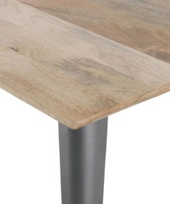 Bolero Bistro Dining Table Mango Wood Top Gunmetal Frame 1450mm (HZ809)
