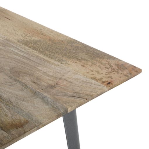Bolero Bistro Dining Table Mango Wood Top Gunmetal Frame 1450mm (HZ809)