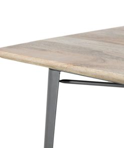Bolero Bistro Dining Table Mango Wood Top Gunmetal Frame 1450mm (HZ809)
