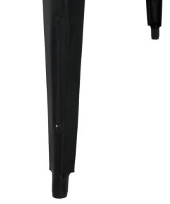 Bolero Bistro Dining Table Slatted Mango Wood Top Black Frame 650mm (HZ812)