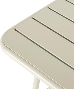 Bolero Amalfi Square Slatted Steel Folding Table Taupe 700mm (HZ821)