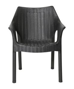 Bolero Elements Polypropylene Armchairs Black 4 Pack (JA910)