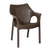 Bolero Elements Polypropylene Armchairs Dark Brown 4 Pack (JA911)