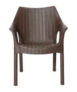 Bolero Elements Polypropylene Armchairs Dark Brown 4 Pack (JA911)