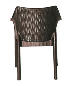 Bolero Elements Polypropylene Armchairs Dark Brown 4 Pack (JA911)