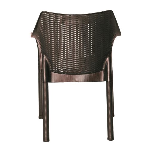 Bolero Elements Polypropylene Armchairs Dark Brown 4 Pack (JA911)