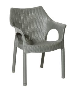 Bolero Elements Polypropylene Armchairs Olive Green 4 Pack (JA912)