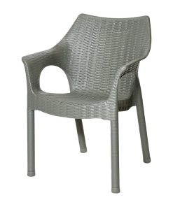 Bolero Elements Polypropylene Armchairs Olive Green 4 Pack (JA912)