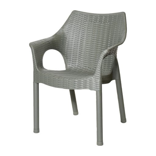 Bolero Elements Polypropylene Armchairs Olive Green 4 Pack (JA912)
